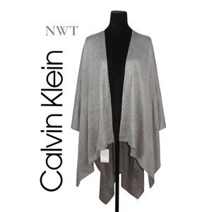 NWT Calvin Kline Knit Wrap with Rhinestones on Lapel Size O/S